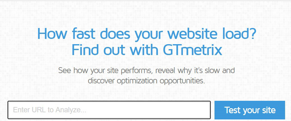 test site in gtmetrix